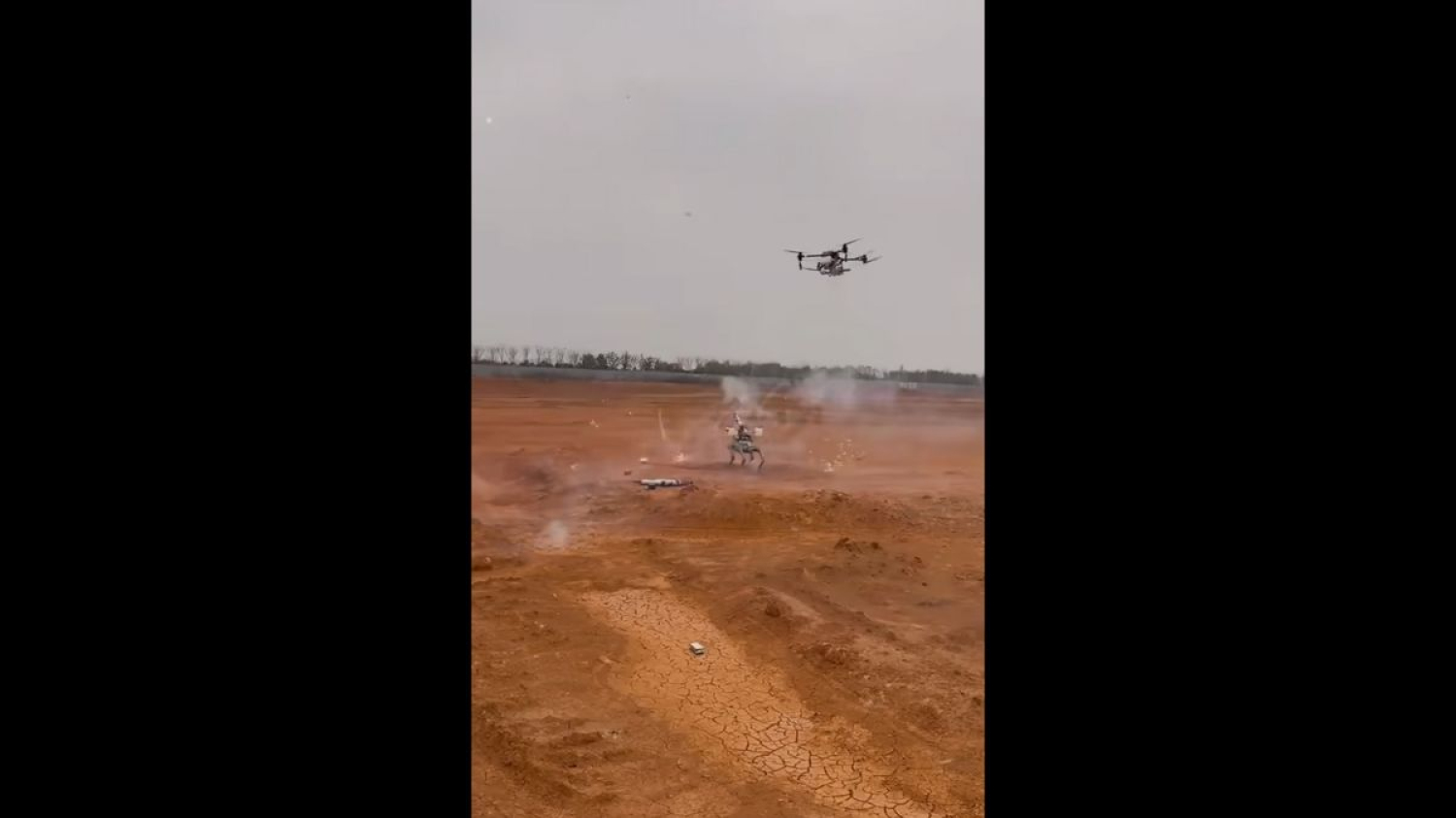 Un chien-robot et un drone s’affrontent dans une vidéo devenue virale