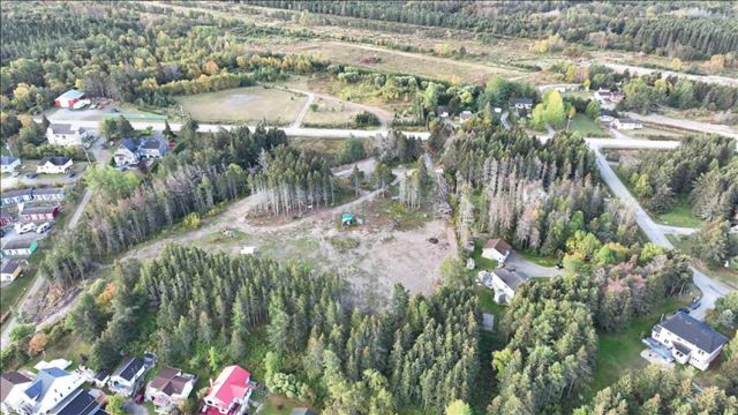 Le terrain filmé par un drone