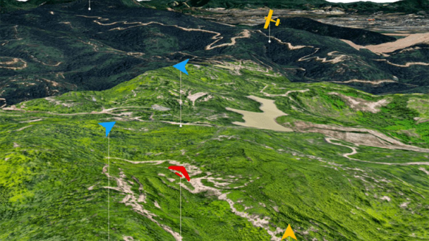 Echanges de position entre drone et aéronefs légers