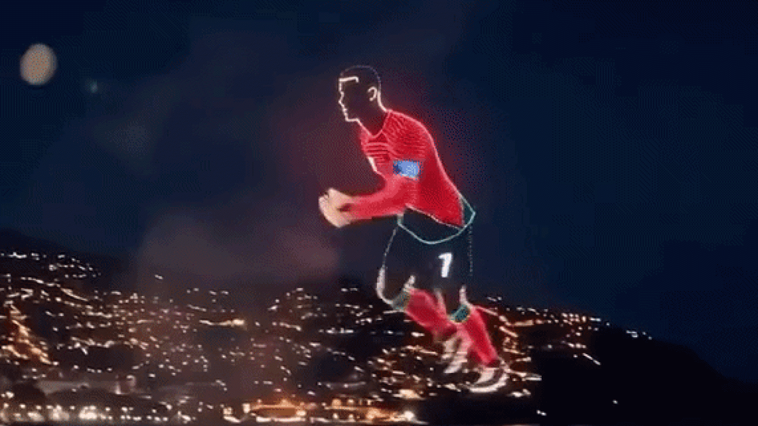 La cascade réalisée avec un drone « en hommage à Ronaldo » a trompé le monde entier.