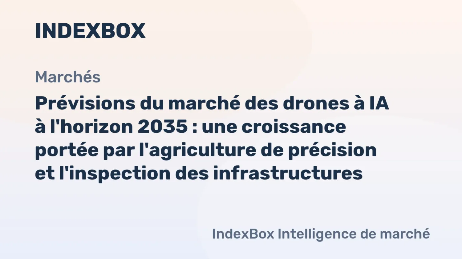 Prévisions du marché des drones à IA à l'horizon 2035 : une croissance portée par l'agriculture de précision et l'inspection des infrastructures