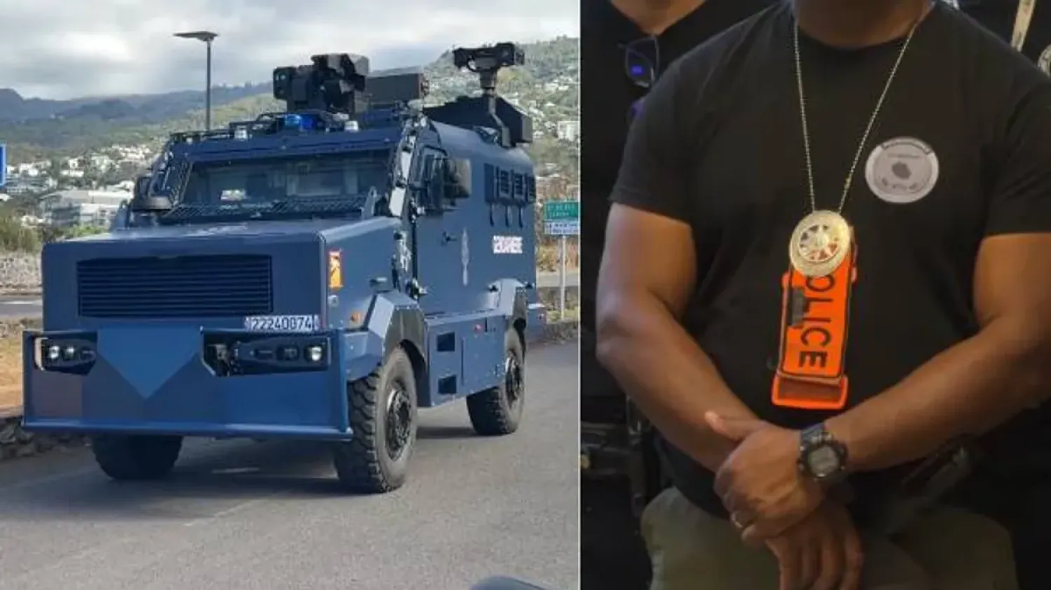 Violences urbaines : policiers, drone et véhicule blindé mobilisés à La Réunion